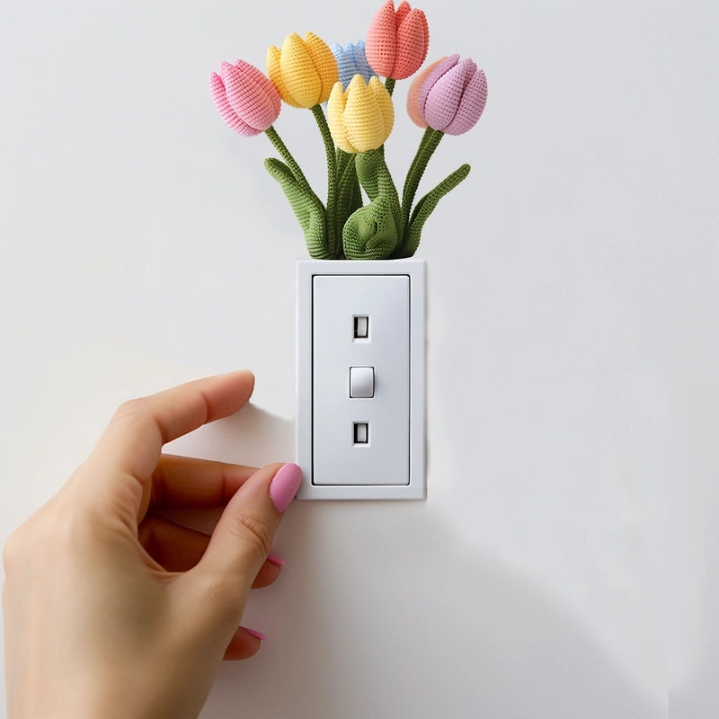 Pastoral Floral PVC Wall Switch Sticker Decorative Wall Art | Home Decor & Wall Stickers