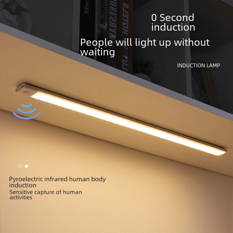 Ultra-thin Rechargeable LED Wardrobe Light with Motion Sensor and Magnetic Self-adhesive Base|Home Lighting