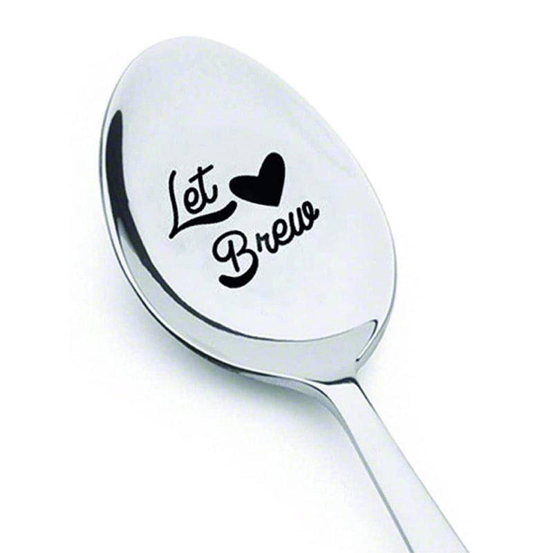 Valentine's Day Gift Stainless Steel Long Handle Spoon with Lettering | Kitchen & Dining