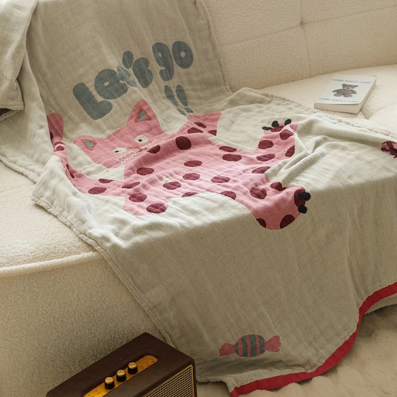 Premium Cotton Gauze Blanket Four-Layer Soft Baby Quilt Multifunctional Bath Towel Sofa Throw|Home Textiles