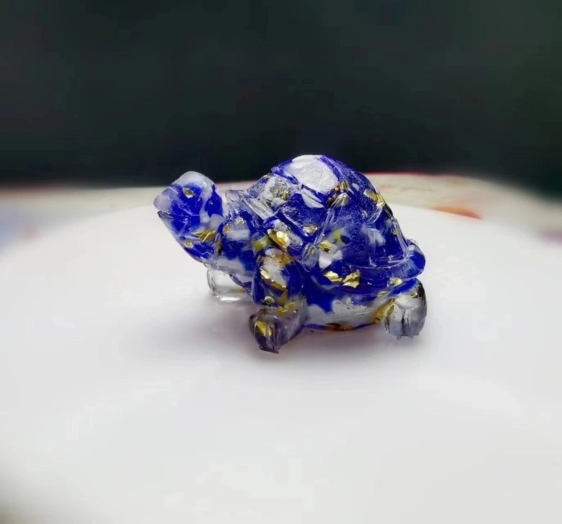 Cute Cartoon Tortoise Resin Figurine | Home Decor & Ornaments