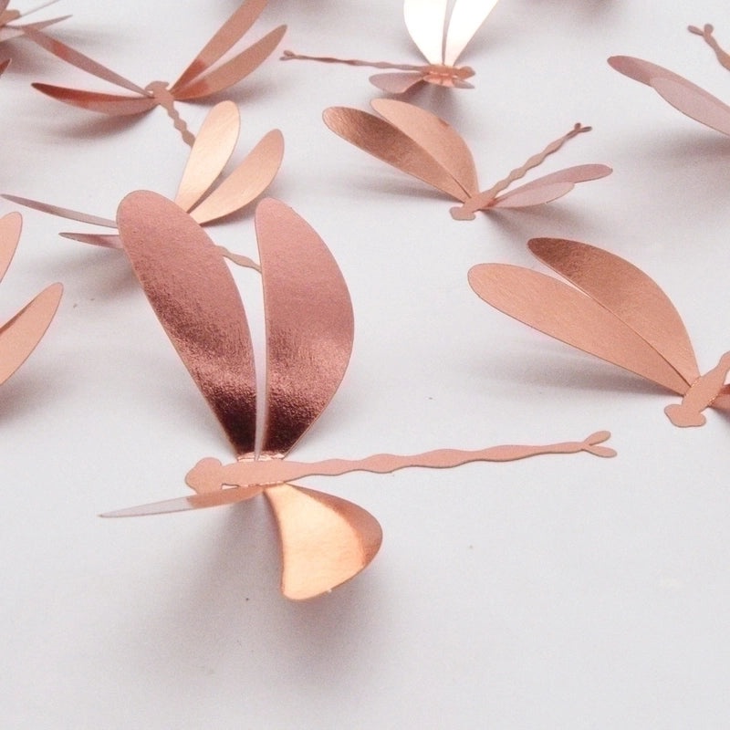 Elegant Dragonfly Pattern Paper Wall Art|Home Decor Wallpapers