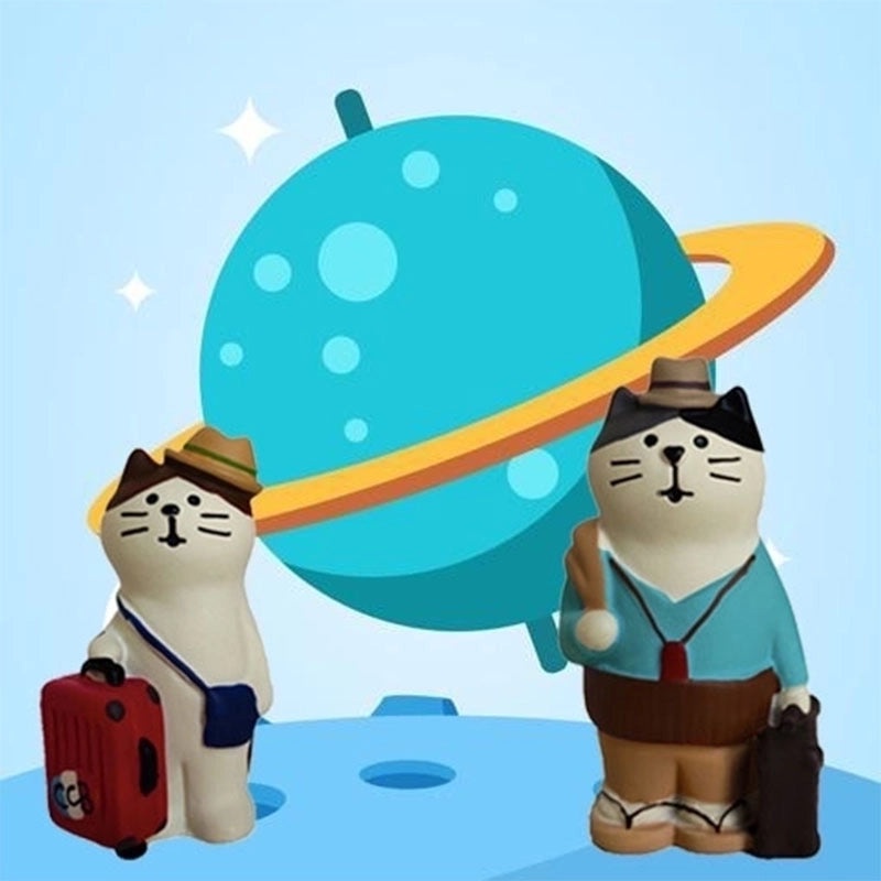 Charming Rustic Cat Resin Figurines Decorative Home Accents|Home Decor