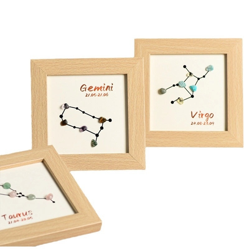 Minimalist Constellation Wood Ornaments with Artificial Crystals for Christmas, Valentine's Day, New Year|Home Decor Ornaments