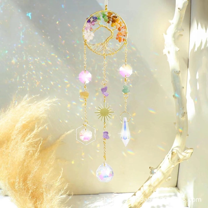 Geometric Crystal Suncatcher Wind Chime Minimalist Decor for Wall|Home Decor