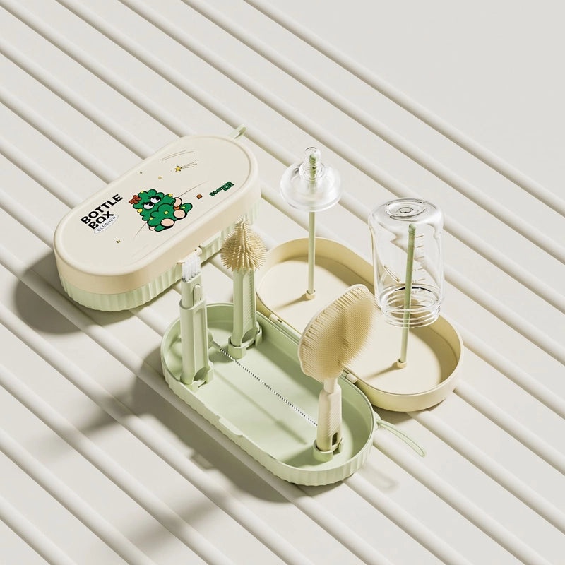 Multifunctional Baby Bottle and Nipple Cleaning Brush Portable Straight Handle Water Cup Cleaner|Baby Bottle Brushes & Cleaning Tools