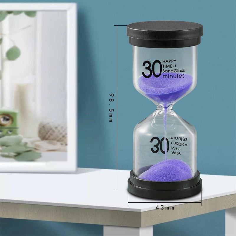 Black Sand Timer 1-60 Min Black Cover Hourglass Creative Office Gift | Office Supplies