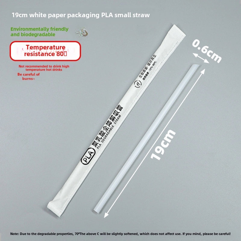 Biodegradable PLA Straws for Hot Drinks | Disposable Milk Tea Coffee Straws | Eco-Friendly Individually Packaged | Drinkware Accessories|Straws &