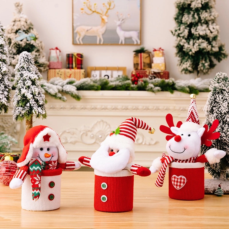 Nordic Christmas Santa Snowman Gift Wrapping Supplies Apple Box | Holiday Party Decorations