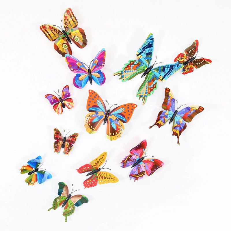 Creative Waterproof Butterfly Wall Stickers Self-adhesive PVC Home Decor Background|Home Decor & Wall Stickers