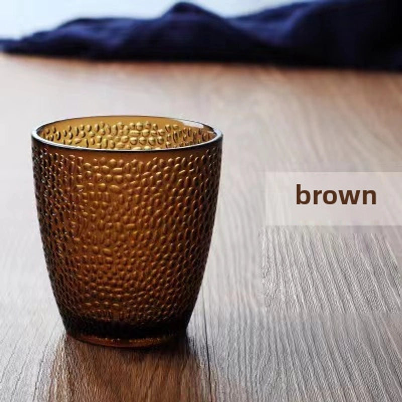 Colorful Vertical Pattern Transparent Acrylic Cup High Temperature Resistant Plastic Raindrop Design|Kitchen & Dining