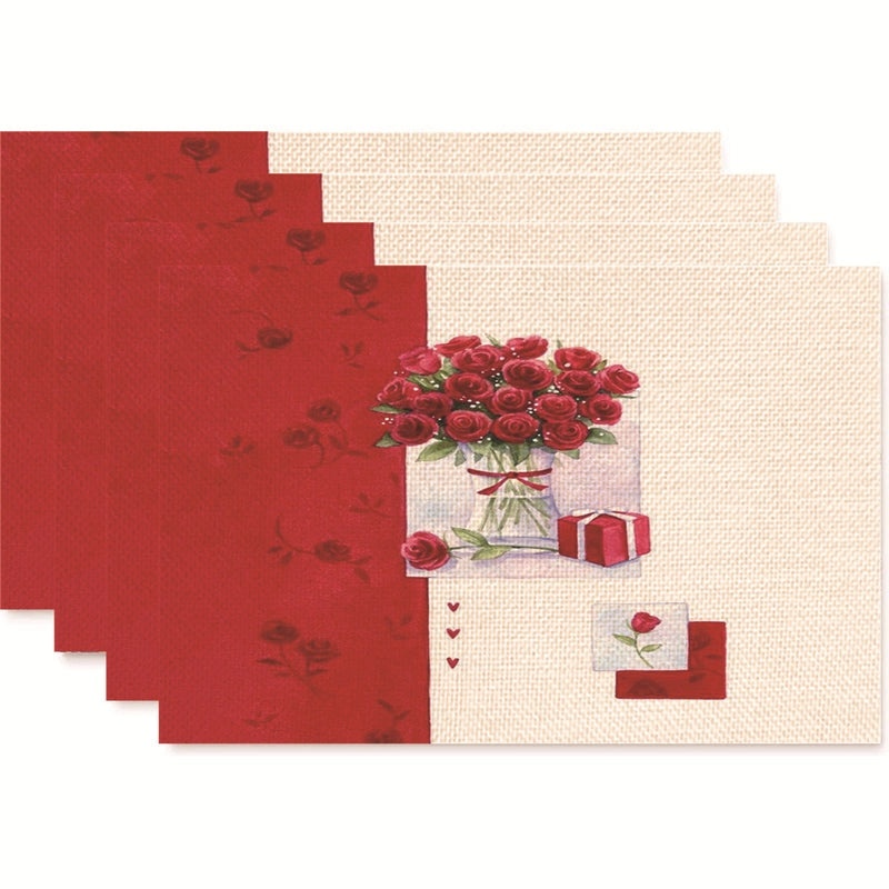 Nordic Christmas Tree Bow Knot Snowflake Linen Cotton Placemat|Home Decor & Tableware