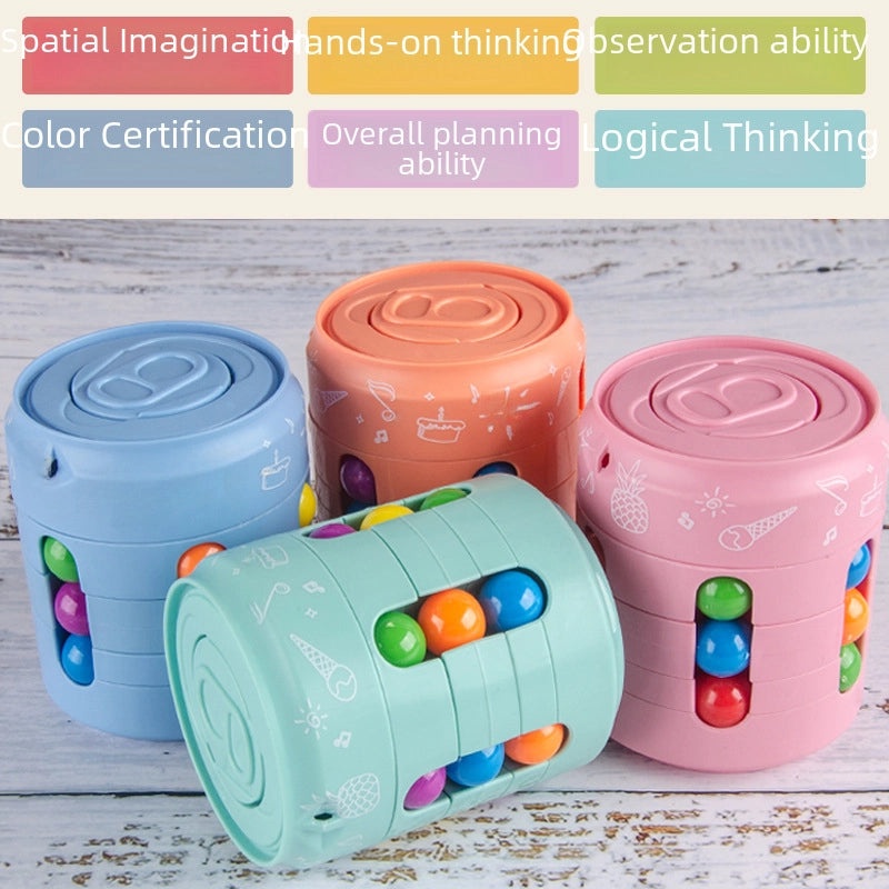 Hamburger Magic Bean Cola Cube Fingertip Gyro Decompression Rotating Ball Toy|Fidget & Stress Relief Toys