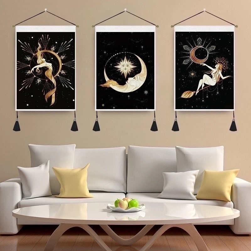 Vintage Starry Sky and Moon Wall Tapestry|Home Decor