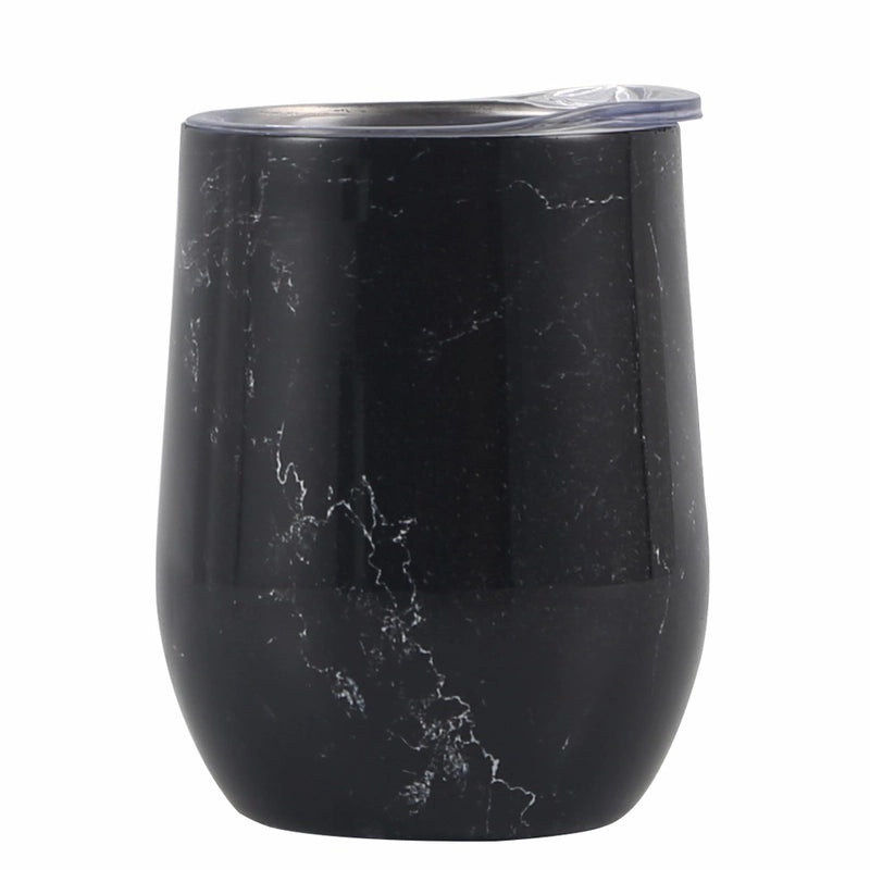 Stylish Stainless Steel Thermos Cup with Stripe and Solid Color Design | Drinkware & Thermoses