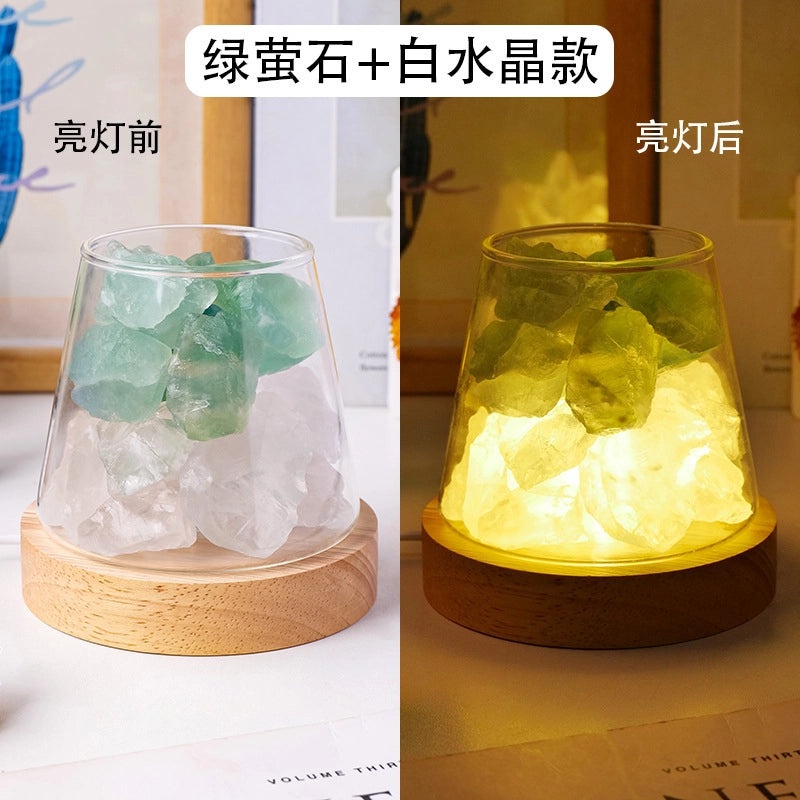 Chinoiserie Style Geometric Crystal Aromatherapy Night Lamp Decorative Lighting Accessories|Home Decor & Lighting
