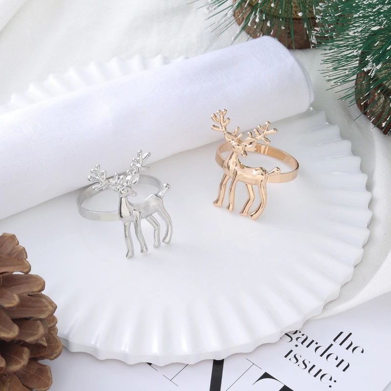 Elegant Animal Alloy Christmas Napkin Ring for Casual Festive Dining | Tableware & Napkin Rings