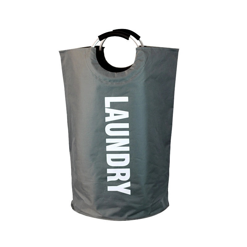 Large Capacity Laundry Bag with Double Layer Oxford Cloth and Round Aluminum Handle | Home Storage & Organization