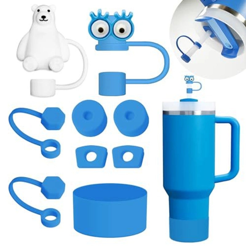 Adorable Animal Flower Silicone Cup Sleeve Set | Drinkware Accessories