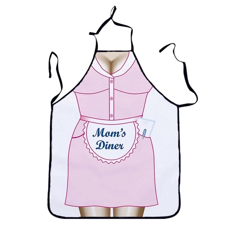 Stylish Cartoon Linen Apron for Kitchen Cooking|Kitchen & Dining