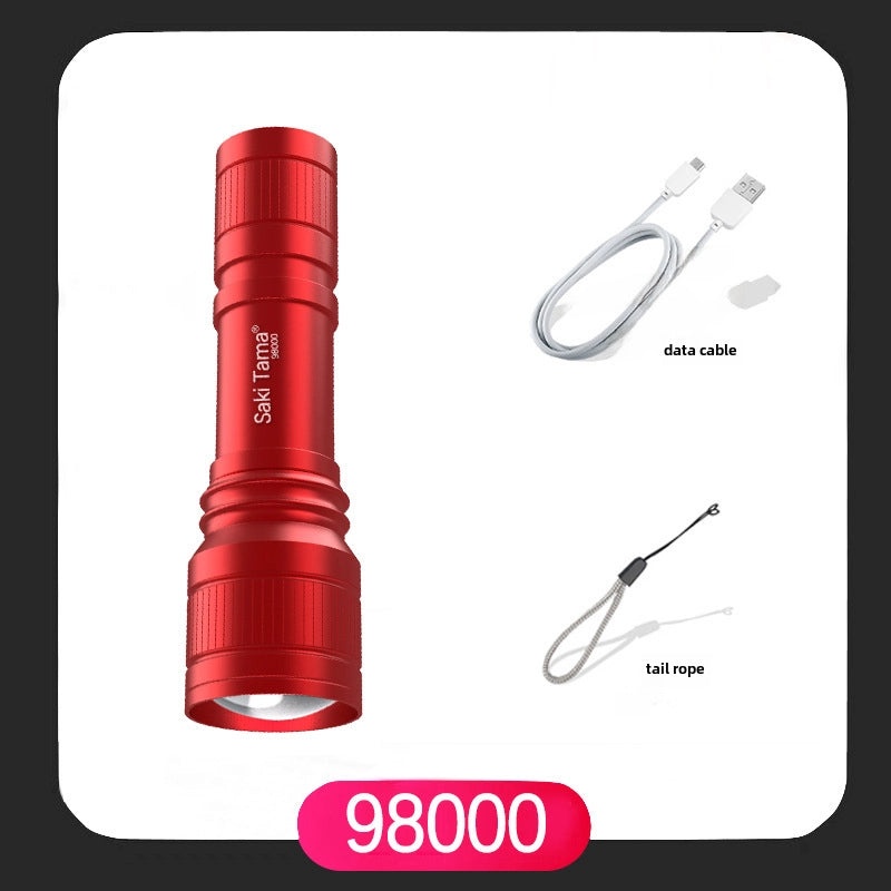 USB Rechargeable Mini LED Flashlight Strong Light Portable Multifunctional Work Light for Students Gift | Electronics Accessories