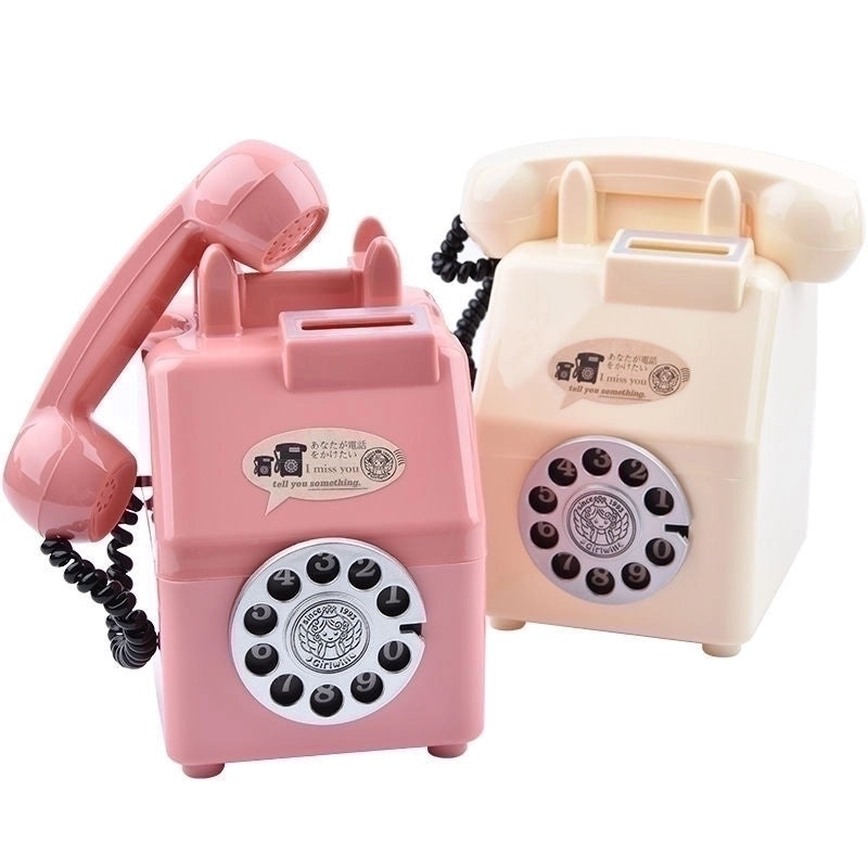Retro Piggy Bank Telephone Toy Plastic Vintage Style|Toys & Games