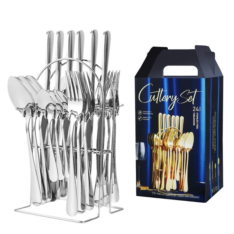 Stylish Solid Color Stainless Steel Cutlery Set 1 Piece | Kitchen & Dining Tableware
