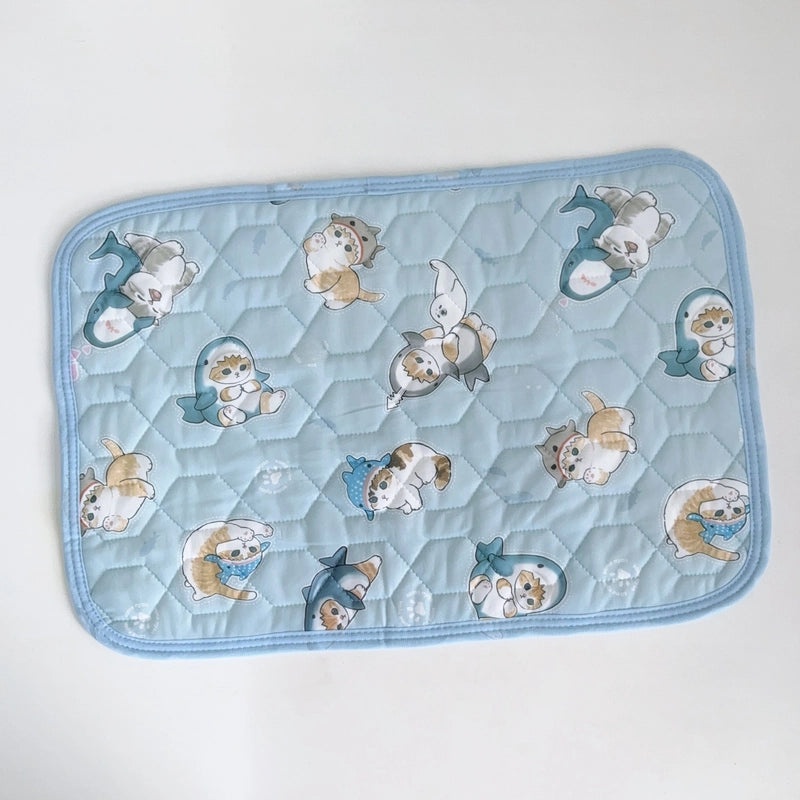 Cool Quilted Summer Pillow Mat with Mofusand Bread Thief Design Ugly Fish Print|Home & Living/Table Linens & Textiles