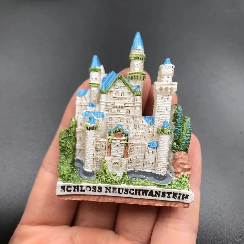 Washington USA Germany Swan Castle France Italy Syria Gulg Bell Magnetic Resin Refrigerator Magnet|Home Decor Magnets