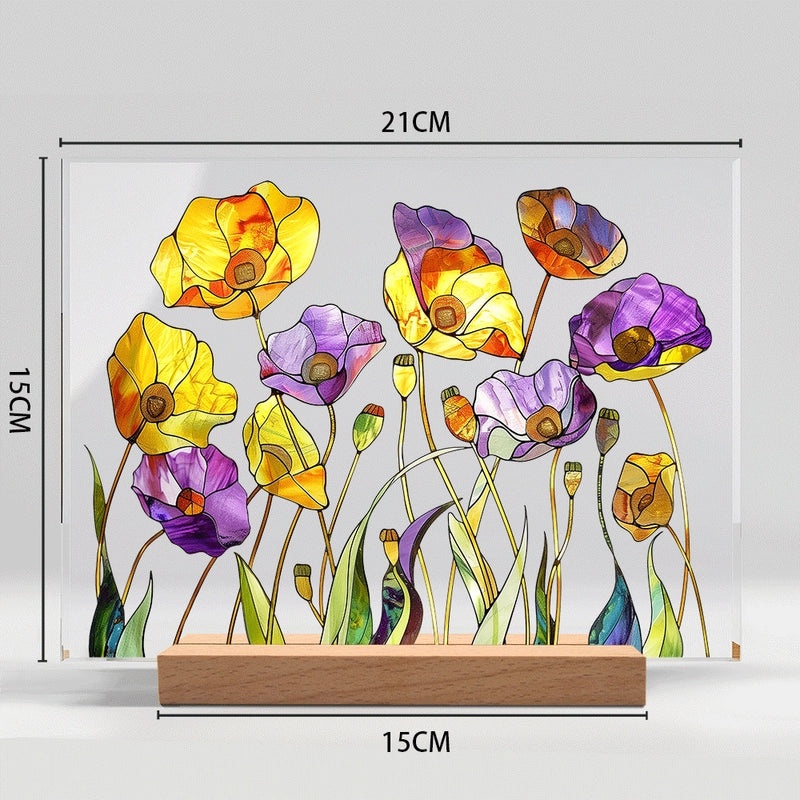 Elegant Minimalist Acrylic Flower Wooden Home Decor | Home Decor