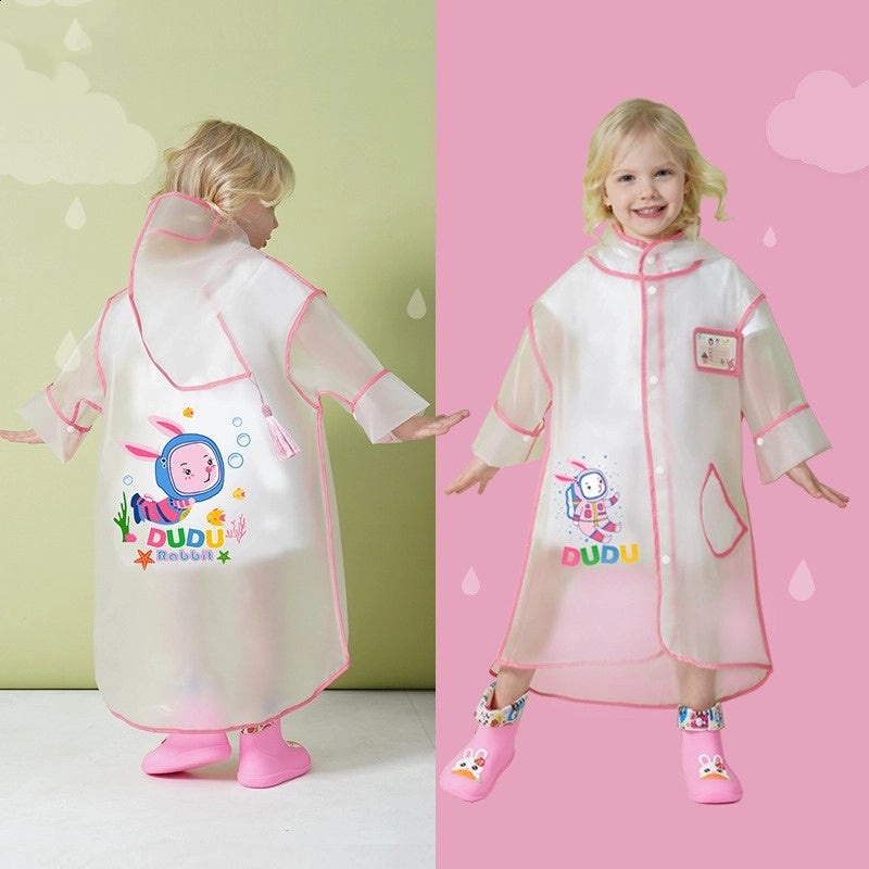 Cute Cartoon EVA Raincoat for Kids Waterproof Rain Gear|Kids Rainwear