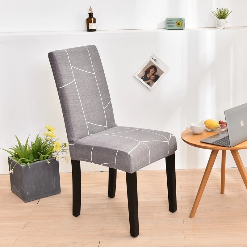Minimalist Geometric Polyester Chair Cover for Casual Elegant Decor | Home Decor & Furniture Accessories