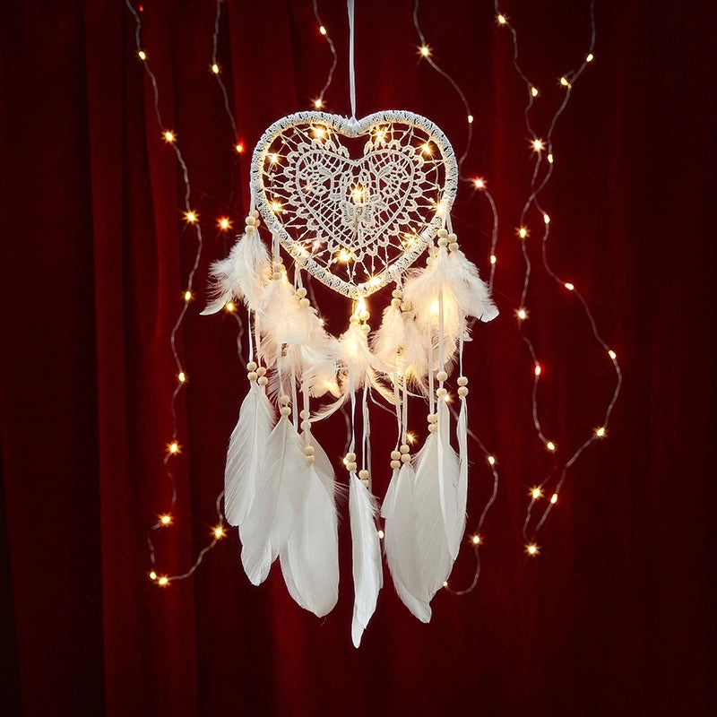 Hollow Heart Dream Catcher Lantern Hanging Ornaments for Nordic Wedding and Christmas Decor|Home Decor