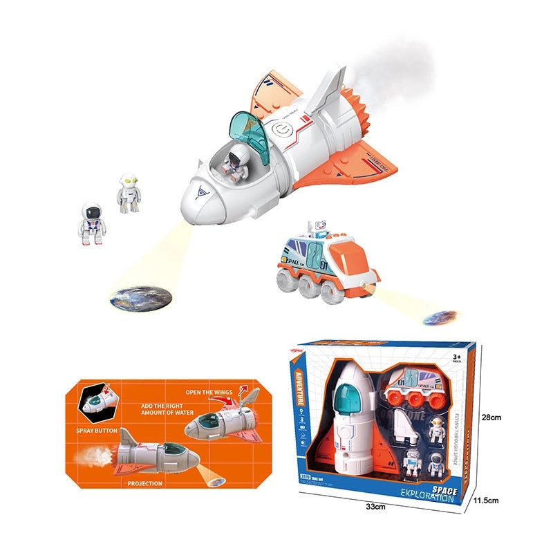 DIY Space Rocket Toy with Light, Music & Projection | Educational Science Baby Toy | Kids Rocket Assembly Kit|Educational Toys