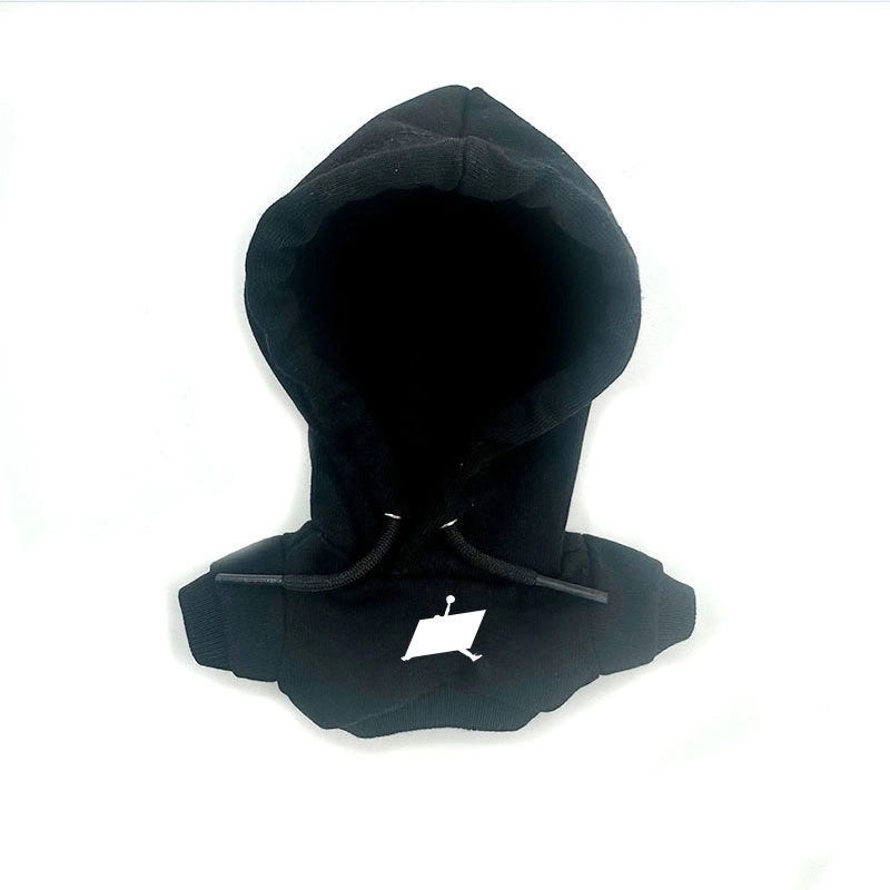 Rab Cloth Labubuu 17cm Handmade Cotton Doll with Fashion Logo Hoodie Black | Fashion Accessories