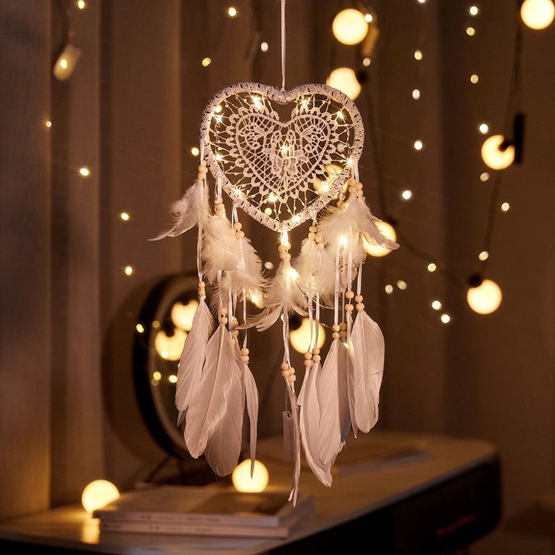 Hollow Heart Dream Catcher Lantern Hanging Ornaments for Nordic Wedding and Christmas Decor|Home Decor