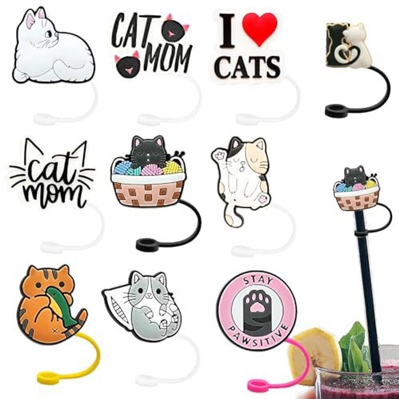 Adorable Devil Eye Star Silica Gel Straw Cap Set | Drinkware Accessories