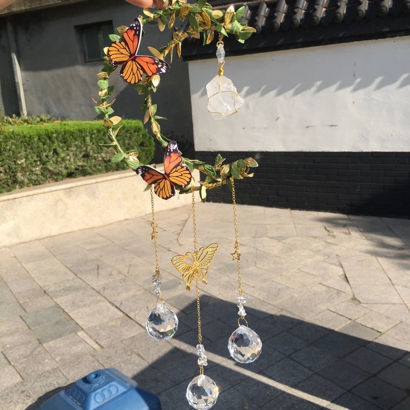 Moonlit Pastoral Crystal Wind Chime | Outdoor Decor