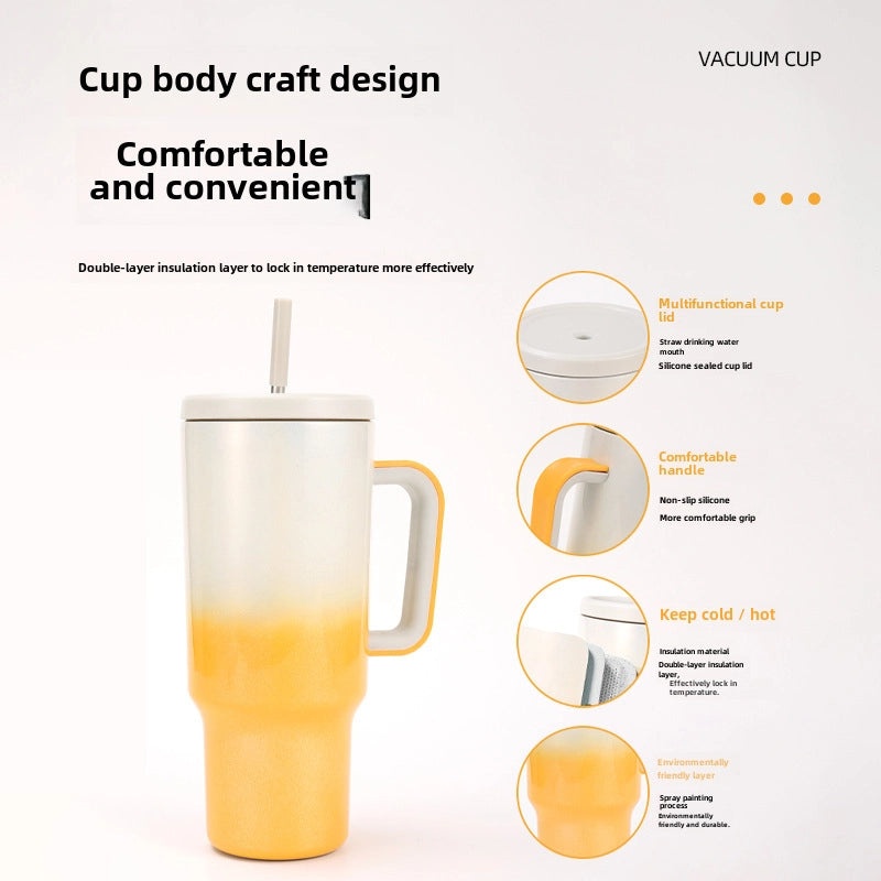 Gradient 40oz Insulated Tumbler with Handle | Drinkware