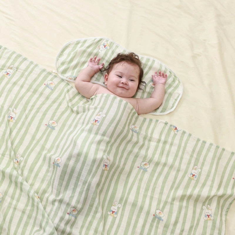 Antibacterial Bamboo Cotton Baby Swaddle Blanket and Bath Towel Set for Newborns Summer Soft Gauze Wrap|Baby Care & Accessories