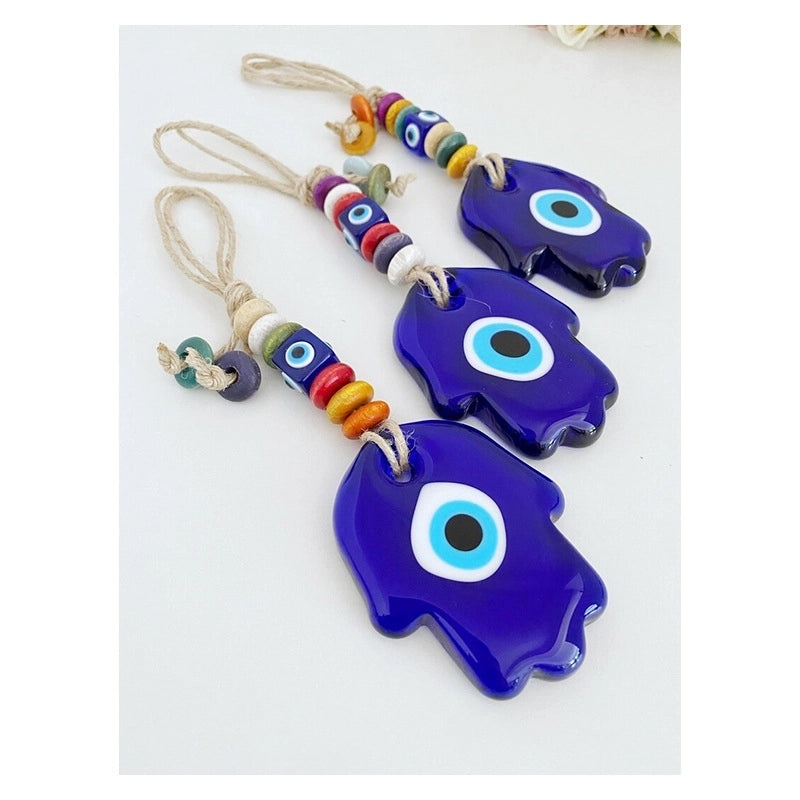 Casual Cute Palm Eye Glass Linen Thread Pendant Wall Art Decorative Hanging Home Decor|Wall Art & Decor