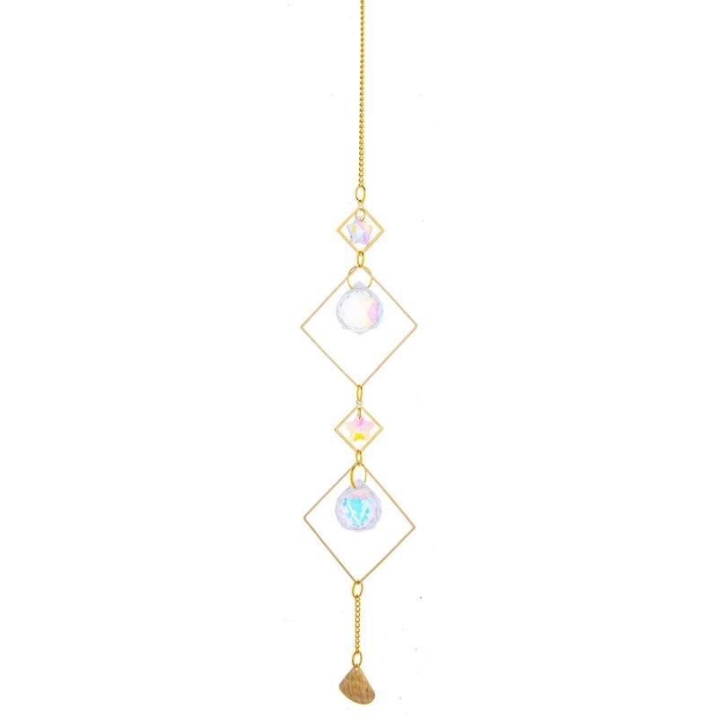 Minimalist Sun and Moon Crystal Suncatcher Wind Chime for Home Decor | Home Decor & Wall Art