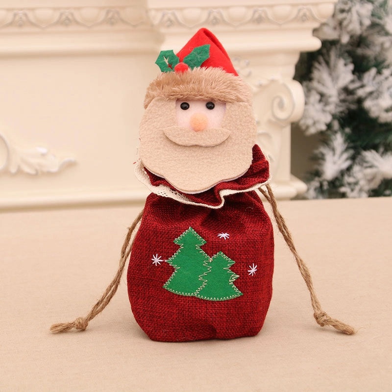 Christmas Kids Gift Knitted Apple Bag Candy Holder for Christmas Eve | Holiday Gift Bags