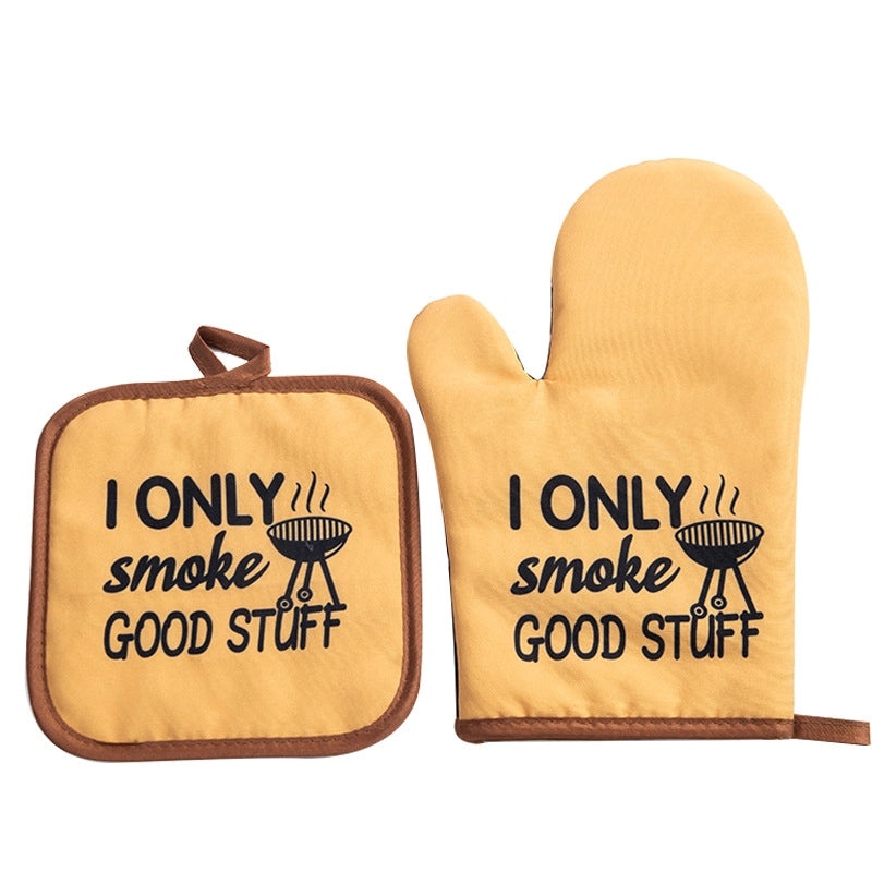 Color Block Heat Resistant Canvas Gloves for Cooking and BBQ | Kitchen & Dining Accessories