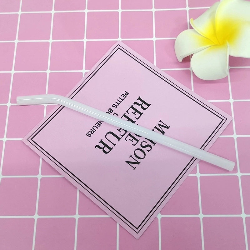 Stylish Single Solid Color Glass Straw for Reusable Drinkware | Kitchen & Dining Accessories