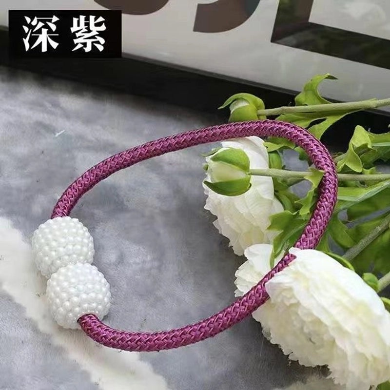 Curtain Tiebacks Magnetic Pearl Rope Set|Home Decor Curtains Accessories