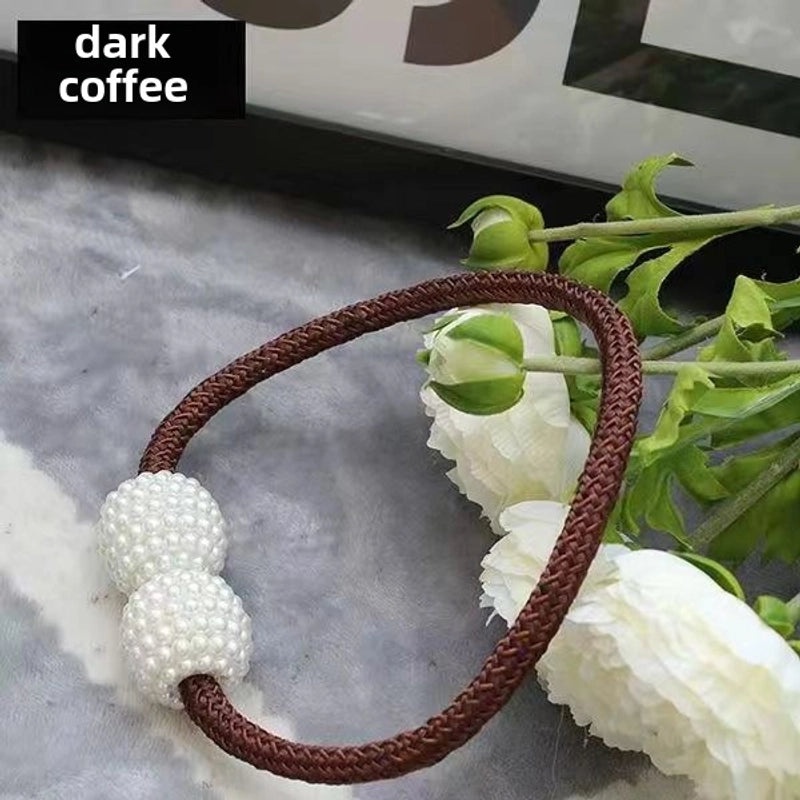 Curtain Tiebacks Magnetic Pearl Rope Set|Home Decor Curtains Accessories