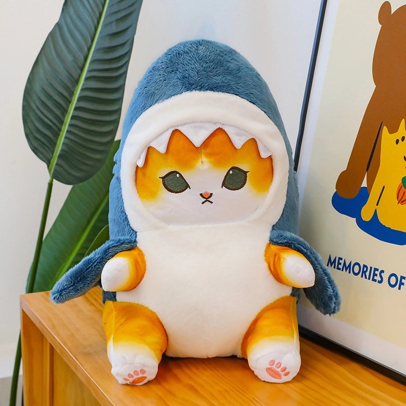 Cute Cat and Shark Plush Stuffed Animals Soft PP Cotton Toys for Kids|Plush Toys & Stuffed Animals
