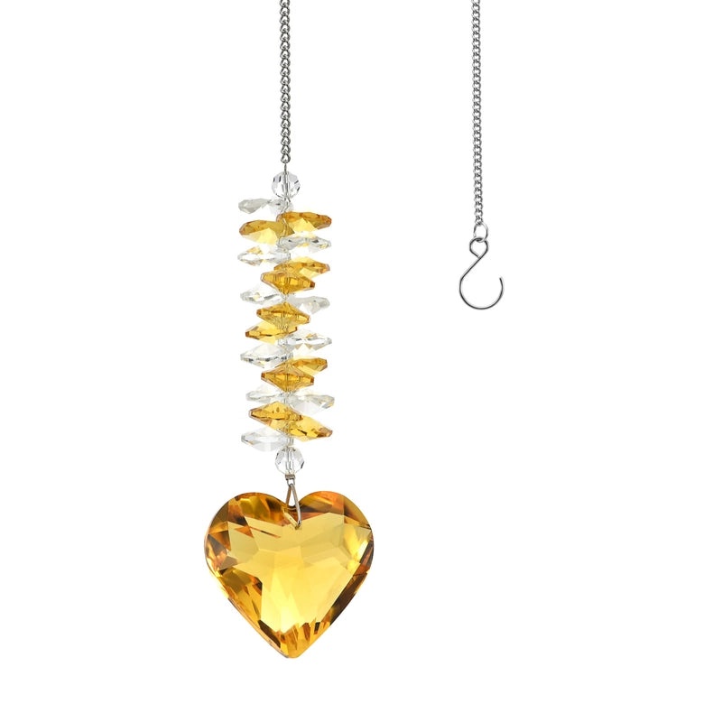 Crystal Heart Shaped Geometric Suncatcher Wind Chime for Wall Decor|Home Decor