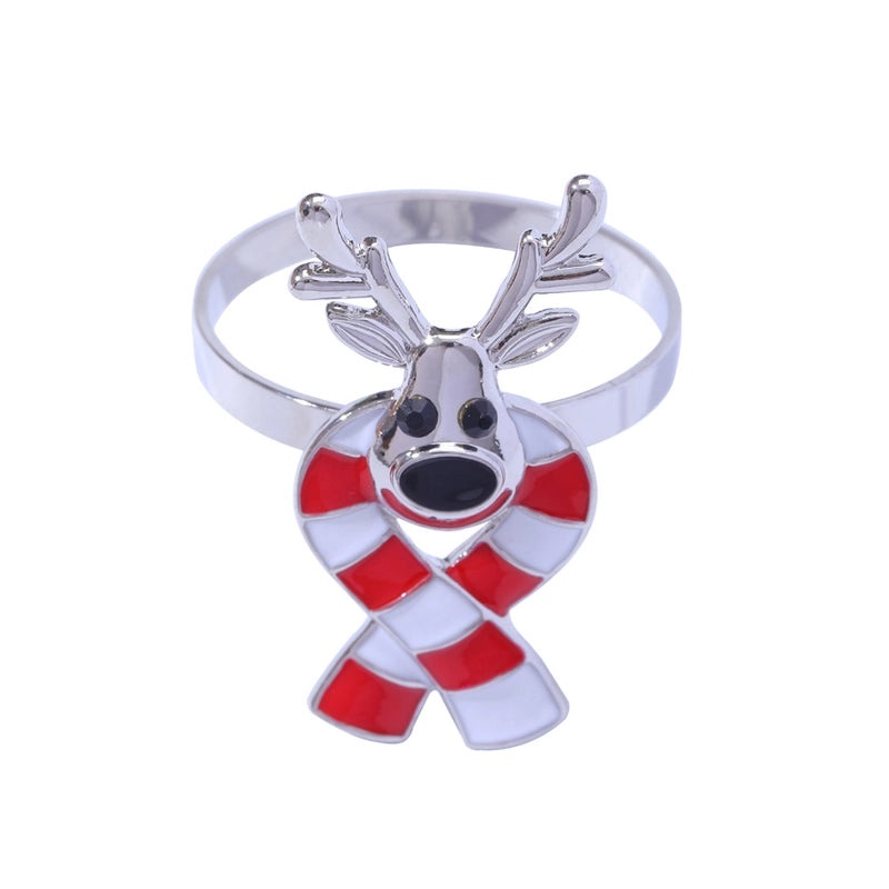Festive Christmas Tree and Bell Alloy Napkin Ring for Holiday Table Decor | Holiday Tableware & Decor